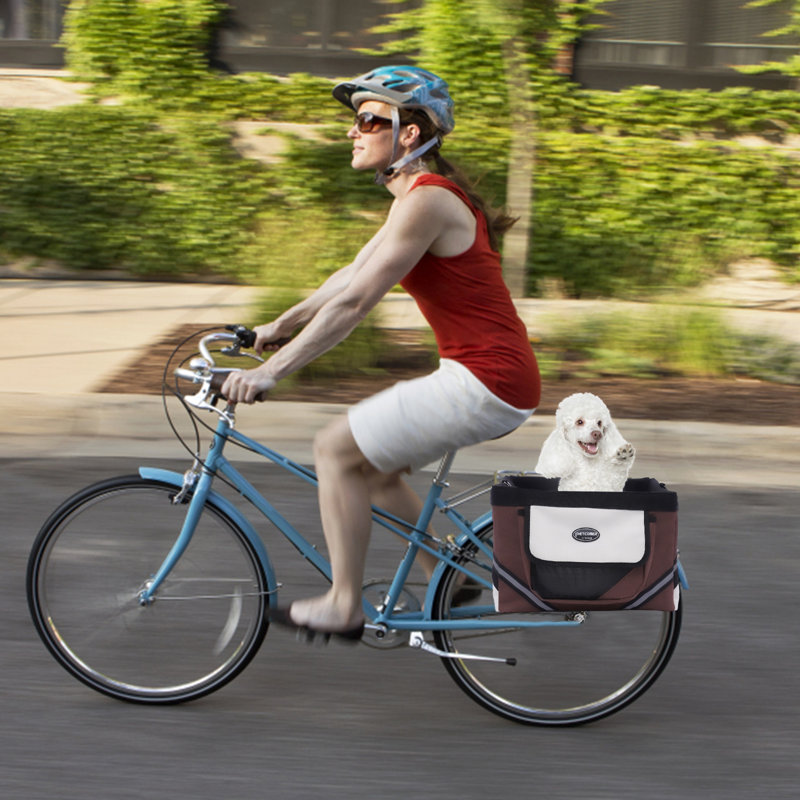 Bicycle Front Basket Foldable Bike Pet Basket Dog Carrier Camping Tote Bag